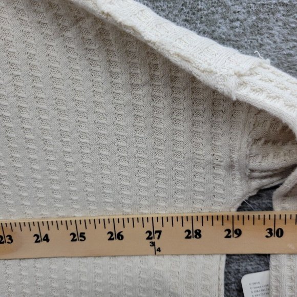 Free People NWT Juicy Long Sleeve Waffle Knit Thermal Shirt S Color: Stone Cold - Picture 10 of 12